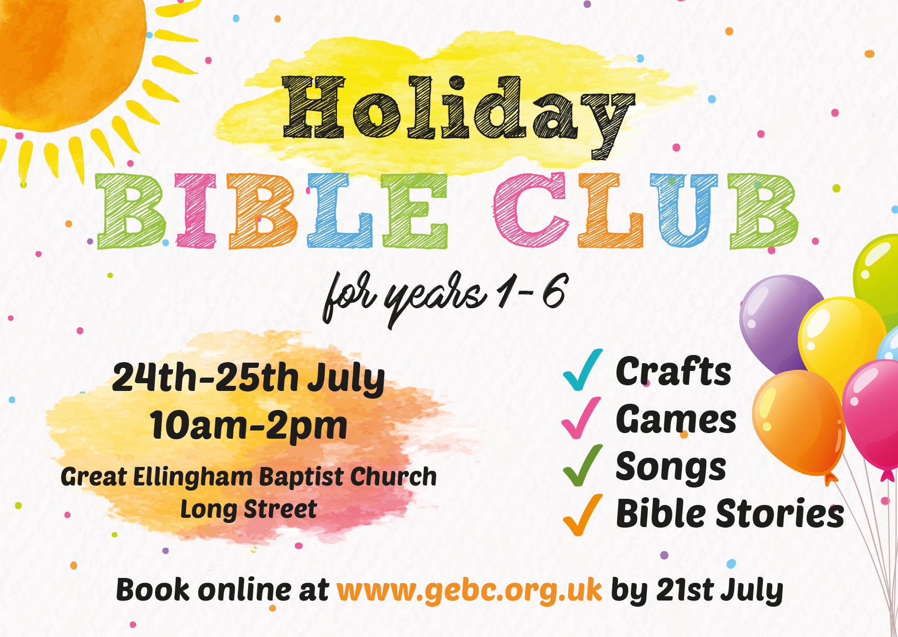 Holiday Bible Club Postcard
